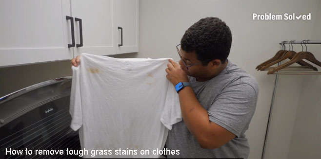 Here’s how to easily remove stubborn grass stains from clothes like a pro