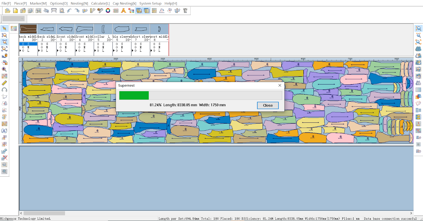 Richpeace Automatic Marker Making Software reduces fabric consumption and increased profitability