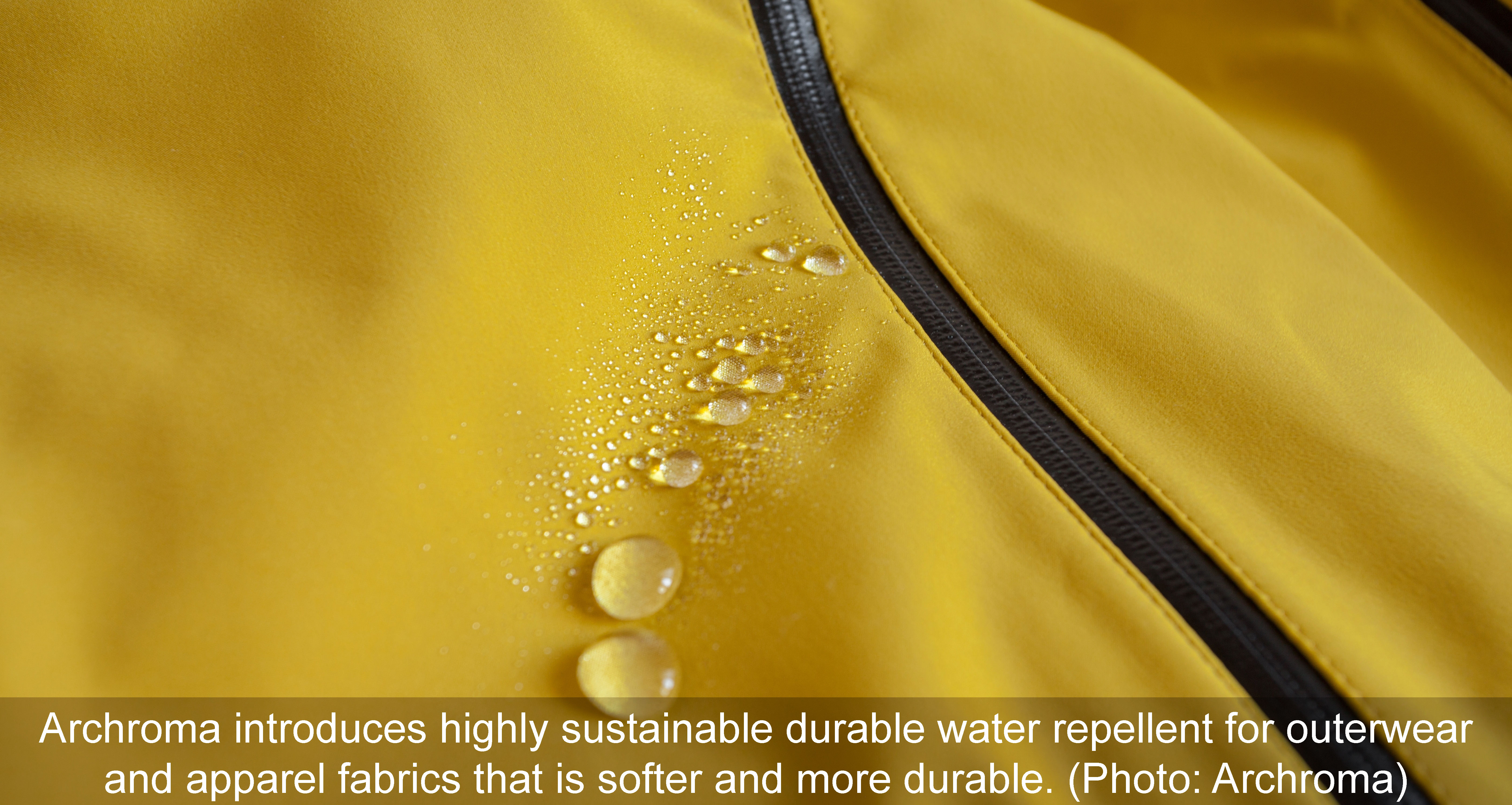 Archroma introduces highly sustainable durable water repellent for outerwear and apparel fabrics