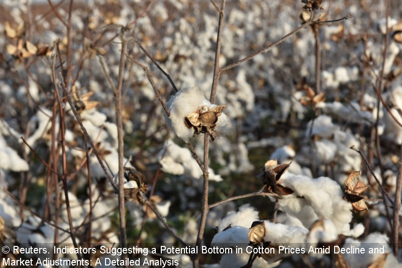Indicators Suggesting a Potential Bottom in Cotton Prices Amid Decline and Market Adjustments: A Detailed Analysis